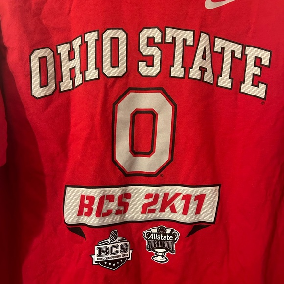Nike Ohio State Buckeyes BCS 2K11 Sugar Bowl Long Sleeve Shirt Mens Large - Picture 2 of 5